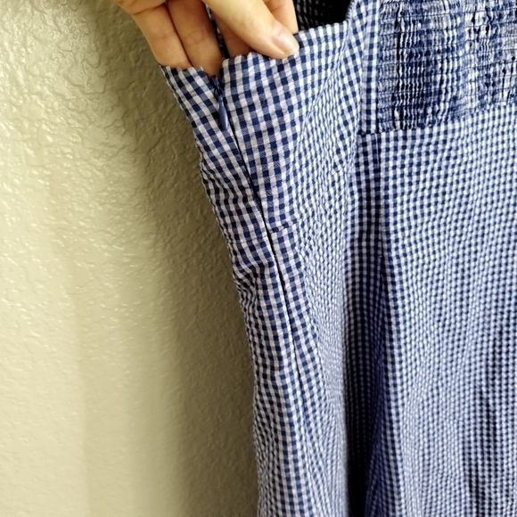 Rails Women's Blue Gingham Cut-Out Tiered Maeve A-Line Dress sz 2X - Picture 6 of 10